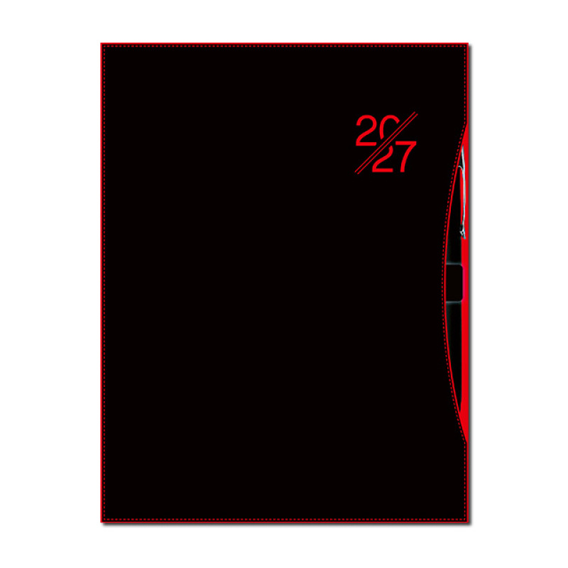 Týždenný diár A5 SMART red 2027