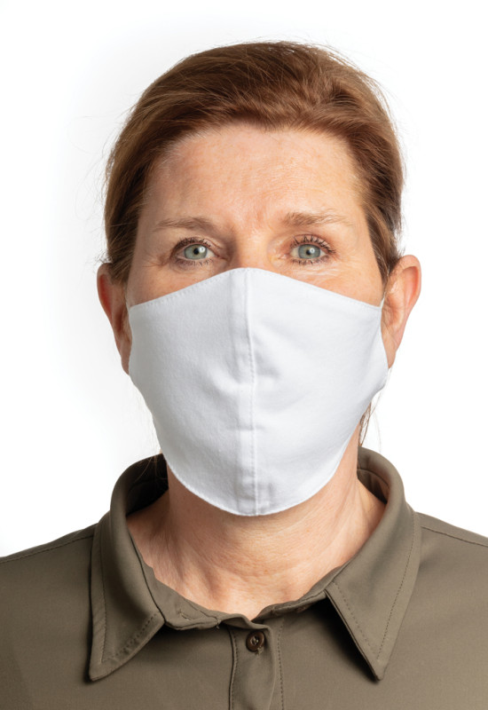 Opakovane použiteľné 2vrstvové bavlnené rúško biela 2