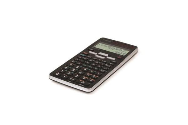 Kalkulačka, vedecká, 640 funkcií, SHARP "EL-W506TGY", sivá/čierna 2