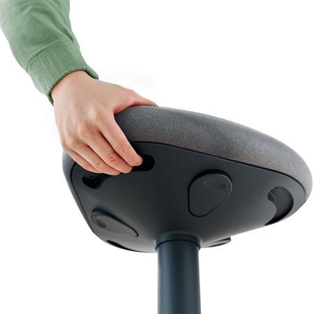 Balančná stolička na sedenie, ergonomická, LEITZ "Ergo Active", tmavosivá 4