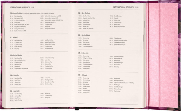 NOTIQUE Týždenný magnetický diár Fialové kvety 2026, 11 x 16 cm 5