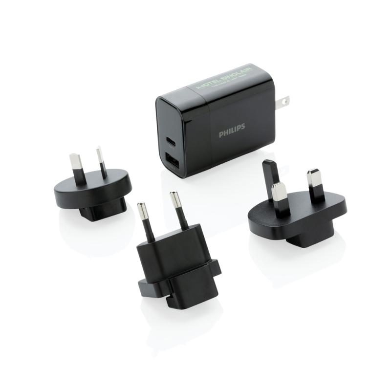 Ultra rýchly PD cestovný nabíjací adaptér Philips čierna 5