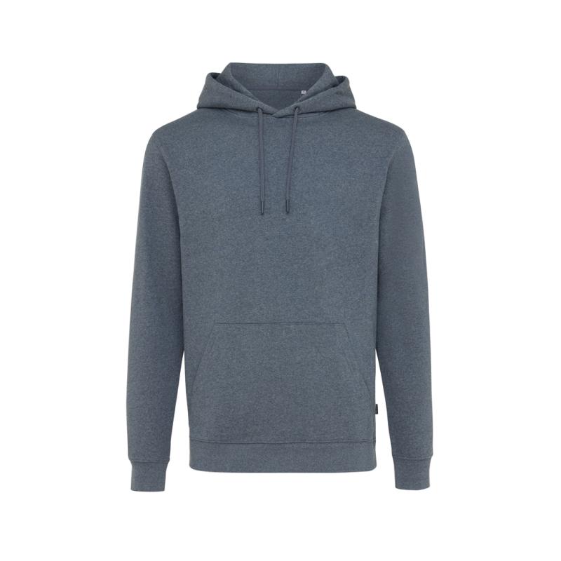 Nefarbená mikina s kapucňou IQONIQ Torres z recykl. bavlny heather navy XXS 1