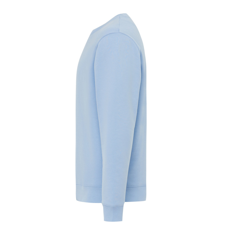 IQONIQ Toria Unisex mikina s okrúhl. výstrihom z rec. bavlny sky blue S 3
