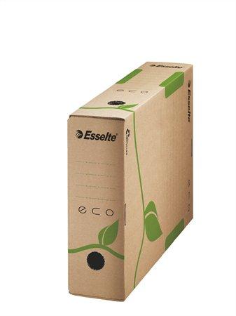 Archívny box, A4, 80 mm, recyklovaný kartón, ESSELTE "Eco", hnedý 3