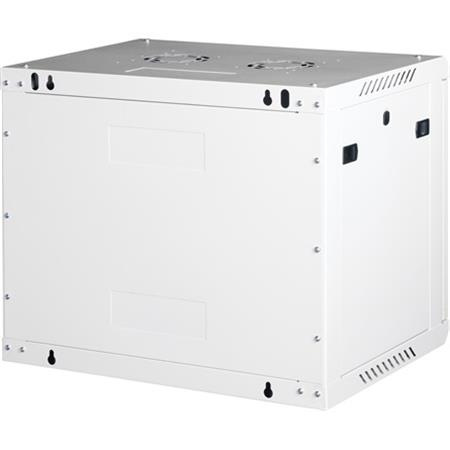 Rack skriňa, nástenná, 19", 9U, v demonte, LANDE "PROlineB", sivá 2
