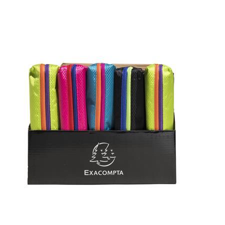 Peračník, na zips, EXACOMPTA "Tricolor", mix farieb 4