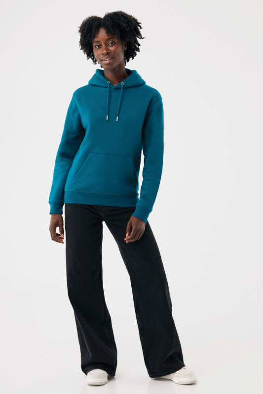 IQONIQ Joshua Unisex mikina s kapucňou z rec. bavlny dark teal L 11