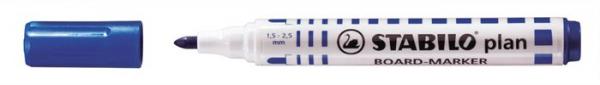 Popisovač na tabule, 2,5-3,5 mm, kužeľový hrot, STABILO "Plan", modrý 1