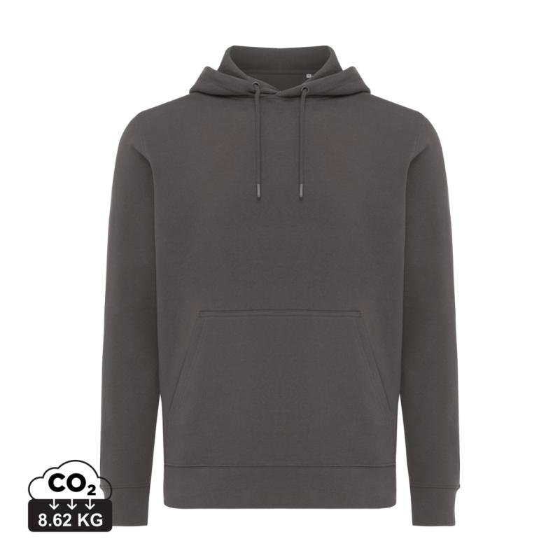 Ľahká mikina s kapucňou IQONIQ Rila z recykl. bavlny antracitová XXXL