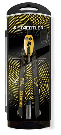 Kružidlo, precízne, 3-dielne, STAEDTLER "Norix® 555", žlté
