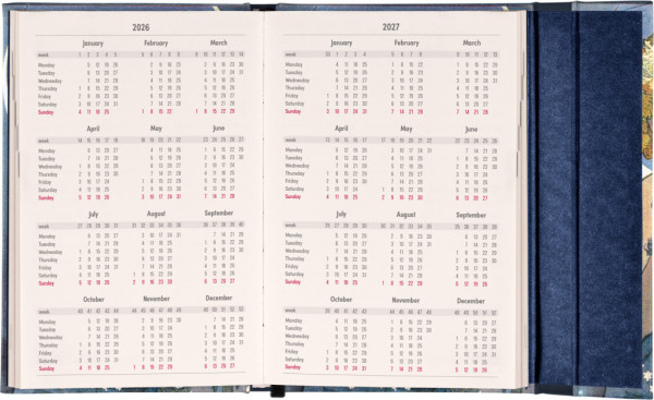 NOTIQUE Týždenný magnetický diár Alfons Mucha 2026, 11 x 16 cm 2