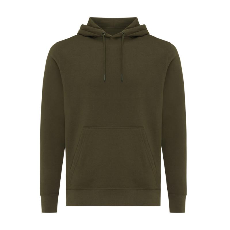 Ľahká mikina s kapucňou IQONIQ Rila z recykl. bavlny khaki L 1