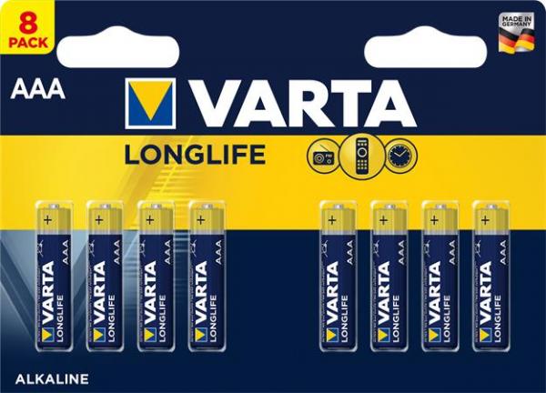 Batéria, AAA mikro, 8 ks, VARTA "Longlife" 1