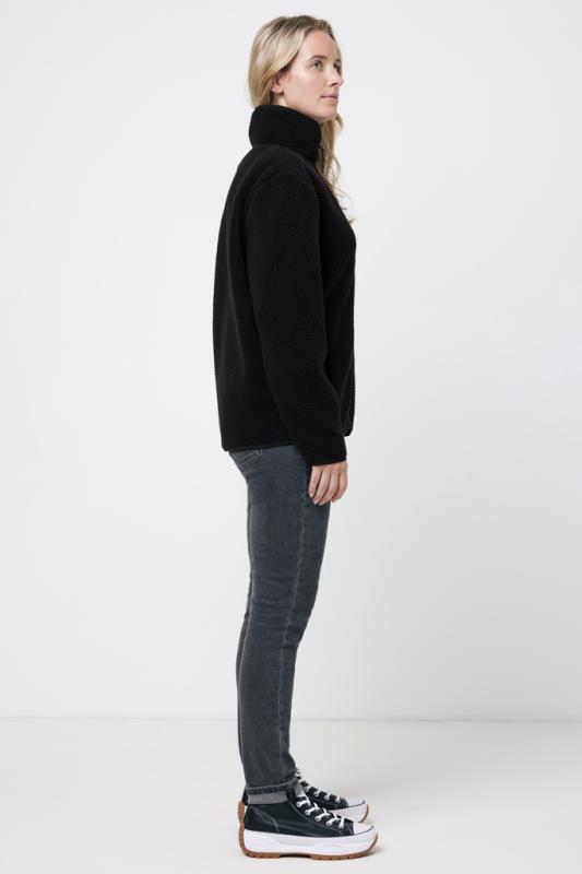 Pile fleece bunda IQONIQ Diran z recykl. polyesteru čierna XS 9