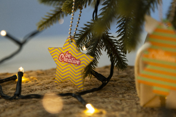 CreaFelt Key Xmas vlastný vianočný prívesok na kľúče, hviezda 5