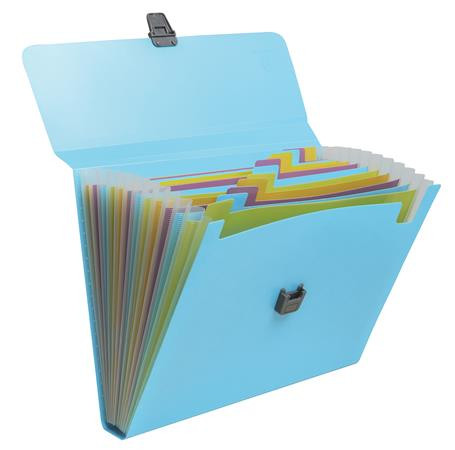 Harmoniková doska, A4, PP, 13 priehradiek, EXACOMPTA "Pop`NCo", cyánovo modrá 3