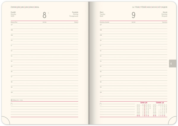 NOTIQUE Denný diár Diamante 2026, olivový, 15 x 21 cm 1