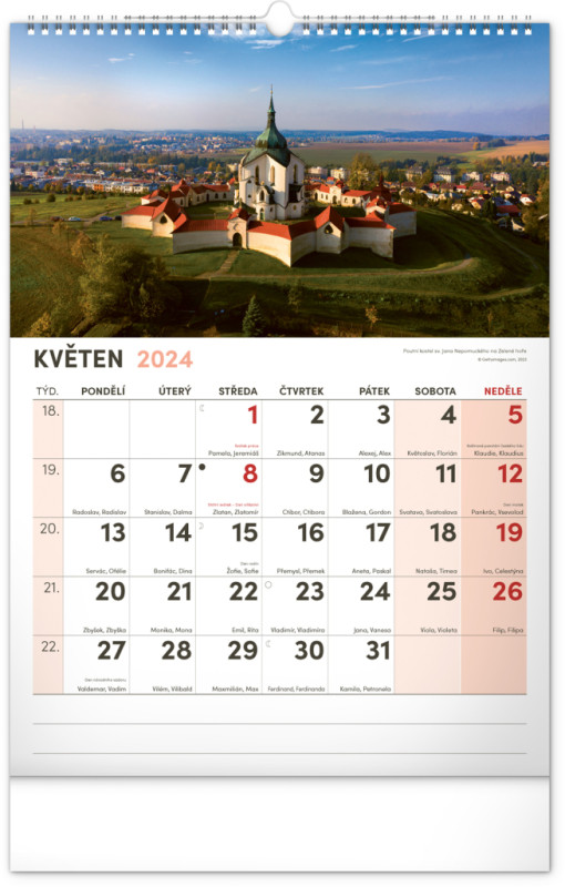 Nástenný kalendár s extra veľkým kalendáriom 2024, 33 × 46 cm 5