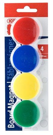 ICO Magnetky, 40 mm, 4 farby