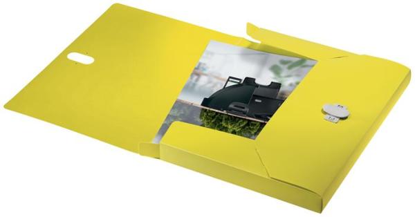 Box na dokumenty, 38 mm, PP, A4, LEITZ "Recycle", žltá 3