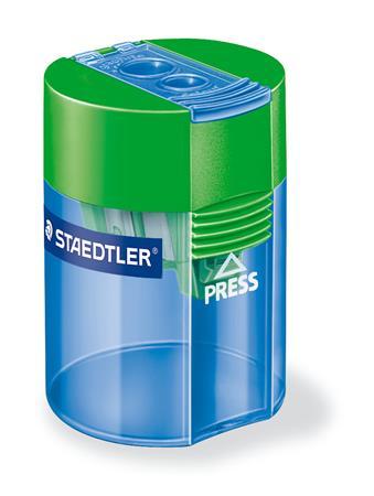 Strúhadlo, dvojdierové, so zásobníkom, STAEDTLER, mix farieb 4