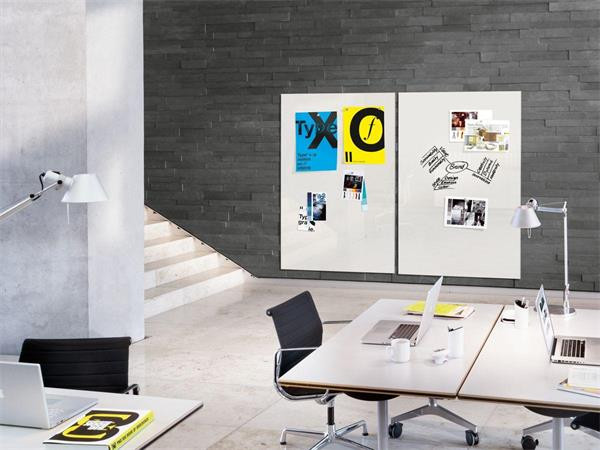 Magnetická sklenená tabuľa, 120x180 cm, SIGEL "Artverum® ", biela 9