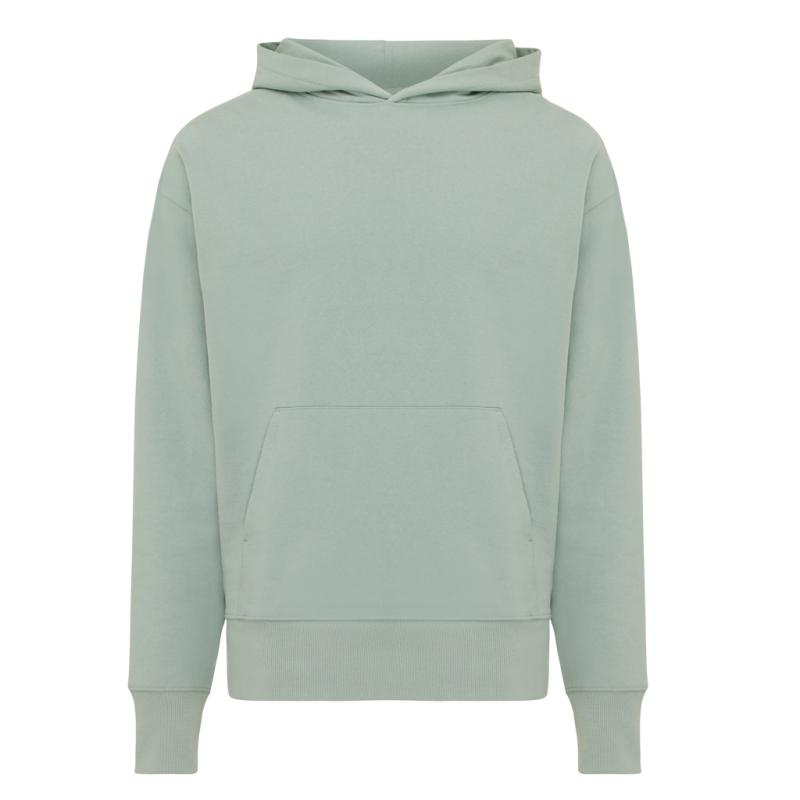 Mikina s kapucňou IQONIQ Yoho relaxed fit z recykl. bavlny Iceberg green XXXL 1