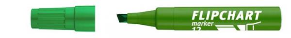 Popisovač na flipchartové tabule, 1-4 mm, zrezaný hrot, ICO "Artip 12 ", zelený 1