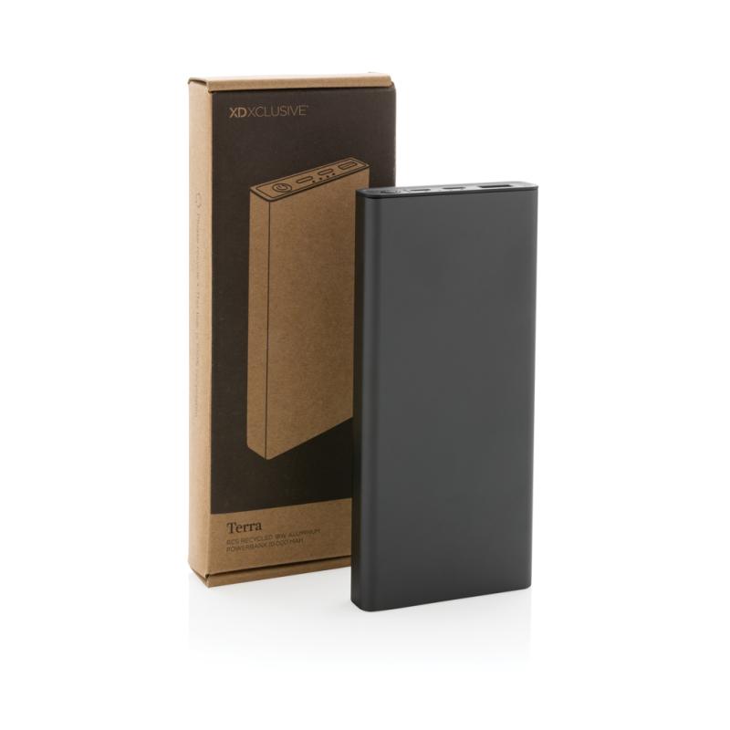 Powerbanka Terra 10 000mAh 18W z RCS rec. hliníka a ABS sivá 9
