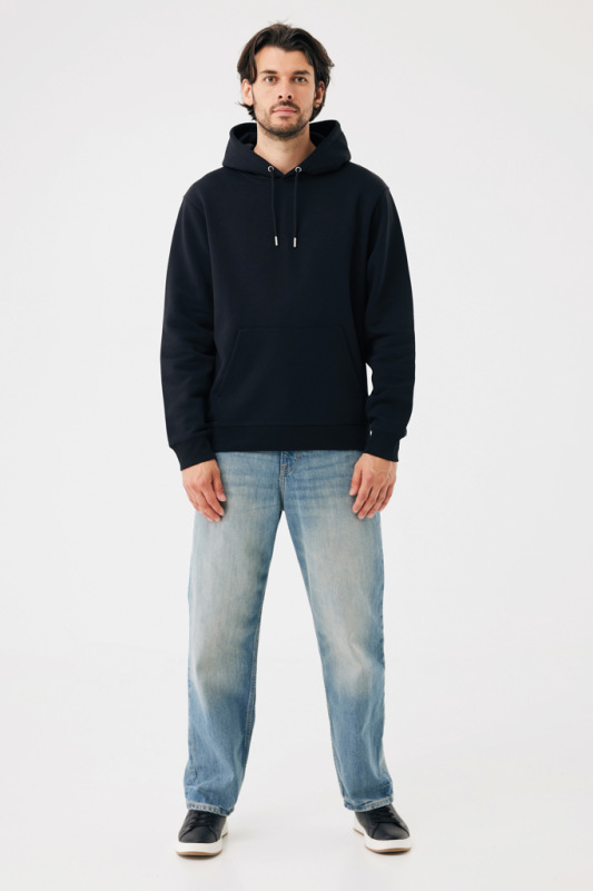 IQONIQ Joshua Unisex mikina s kapucňou z rec. bavlny čierna L 8