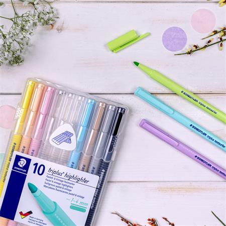 Zvýrazňovač, sada, 1-4 mm, STAEDTLER, 10 rôznych farieb 3