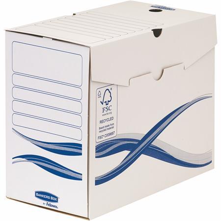 Archivačná krabica, A4, 150 mm, FELLOWES "Bankers Box Basic", modrá/biela 1