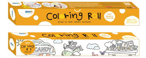 Omaľovávanka v kotúči, samolepiaca, 31x355 cm, STICK N, veselé popoludnie 1