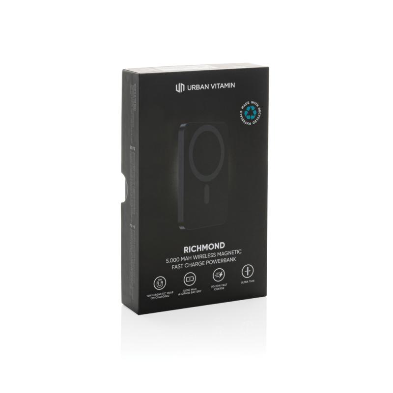 Powerbanka 5000mAh Urban Vitamin Richmond z RCS alu a plastu čierna 17