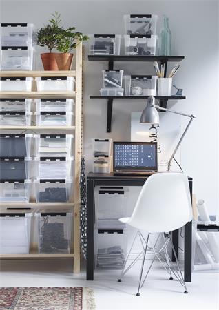 Úložný box, plastový, 8 l, čierne úchytky, SMARTSTORE "Classic 12", priehľadný 3