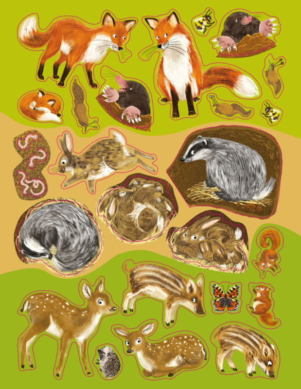 SVET JEŽKOV, UŠIAKOV a ďalších chlpáčov – Kniha samolepiek 9