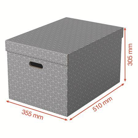 Úložný box, veľkosť L, ESSELTE "Home", sivá 3