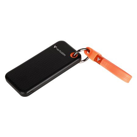 SSD (externá pamäť), 1TB, USB 3.2 Gen2, VERBATIM "Pocket SSD", čierna/oranžová 2