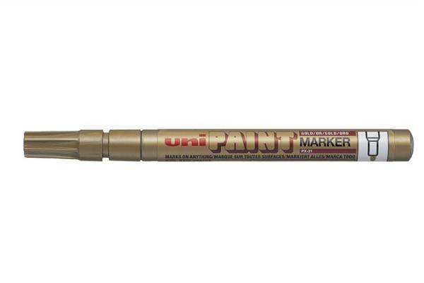 Lakový popisovač, 0,8-1,2 mm, UNI "PX-21", zlatý 1
