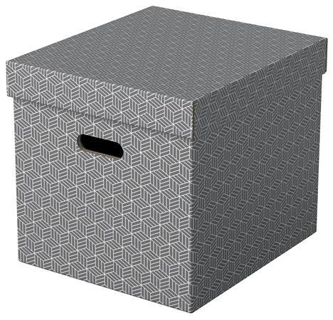 Úložný kubický box, ESSELTE "Home", sivá
