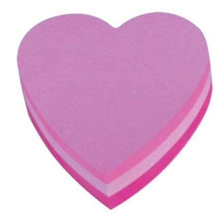 3M POSTIT Samolepiaci bloček, v tvare srdca, 3 neónové farby