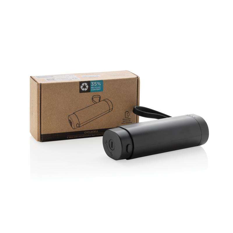 Powerbanka 5000mAh CycleCell s odnímateľnou batériou čierna 13