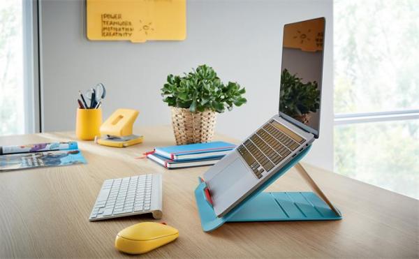 Stojan na notebook, nastaviteľný, LEITZ "Ergo Cosy", pokojná modrá 7