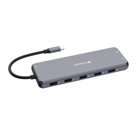 USB HUB, 2xUSB-C PD/2xHDMI/DP/6xUSB-A/RJ45/audio, VERBATIM 2