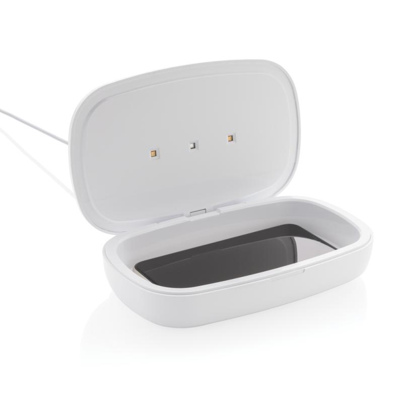 UV-C sterilizačný box s bezdrôtovým nabíjaním 5W biela 4