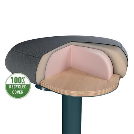 Balančná stolička na sedenie, ergonomická, LEITZ "Ergo Active", tmavosivá 2