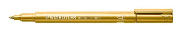 Dekoračný popisovač, 1-2 mm, kužeľový, STAEDTLER, zlatý 3