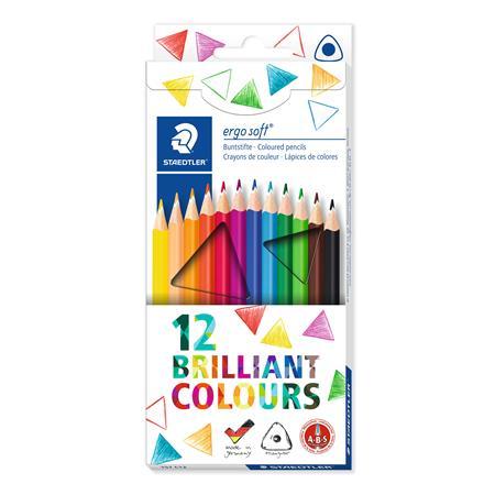 Farebné ceruzky, trojhranný tvar, STAEDTLER "Ergo Soft", 12 rôznych farieb 1