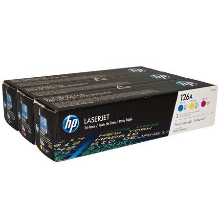 CF341A toner multipack, do tlačiarne ColorLaserJet Pro CP1025, HP 126A c+m+y, 3*1k 1